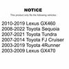 Tor Front Upper Ball Joints Pair For Toyota Tundra 4Runner Lexus GX460 FJ Cruiser Sequoia KTR-101301